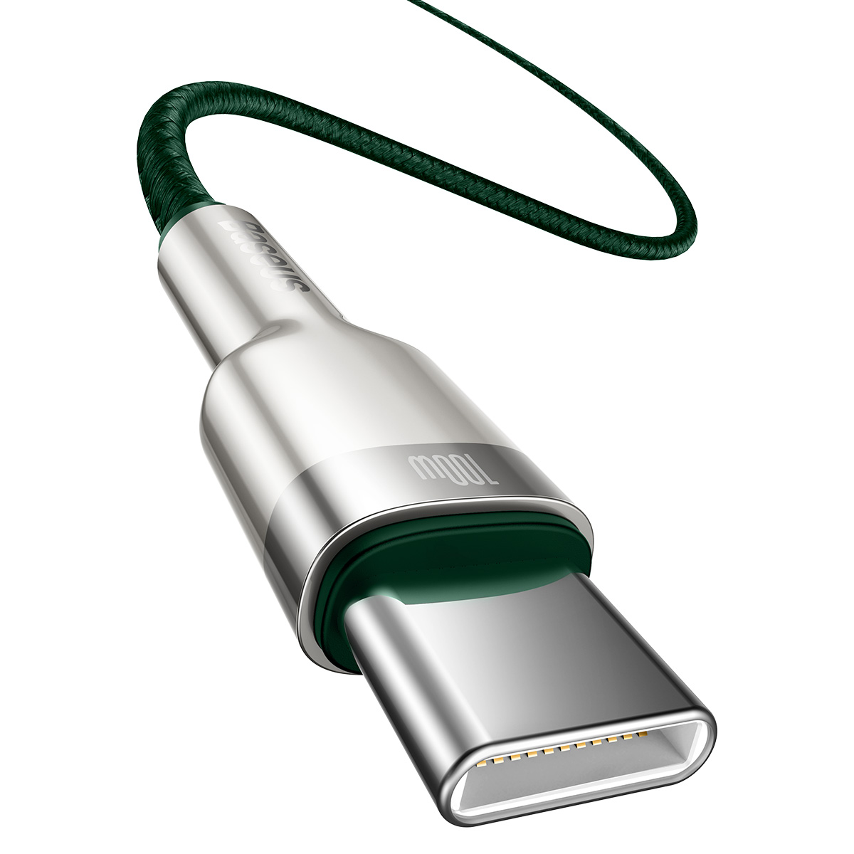 Baseus kabel Cafule Metal USB-C - USB-C 100W 1,0 m zielony / 2