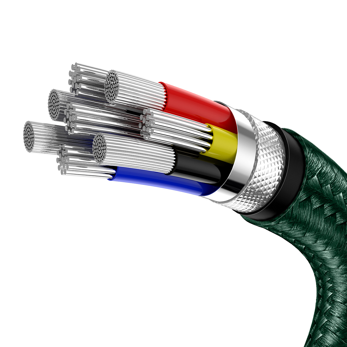 Baseus kabel Cafule Metal USB-C - USB-C 100W 1,0 m zielony / 6