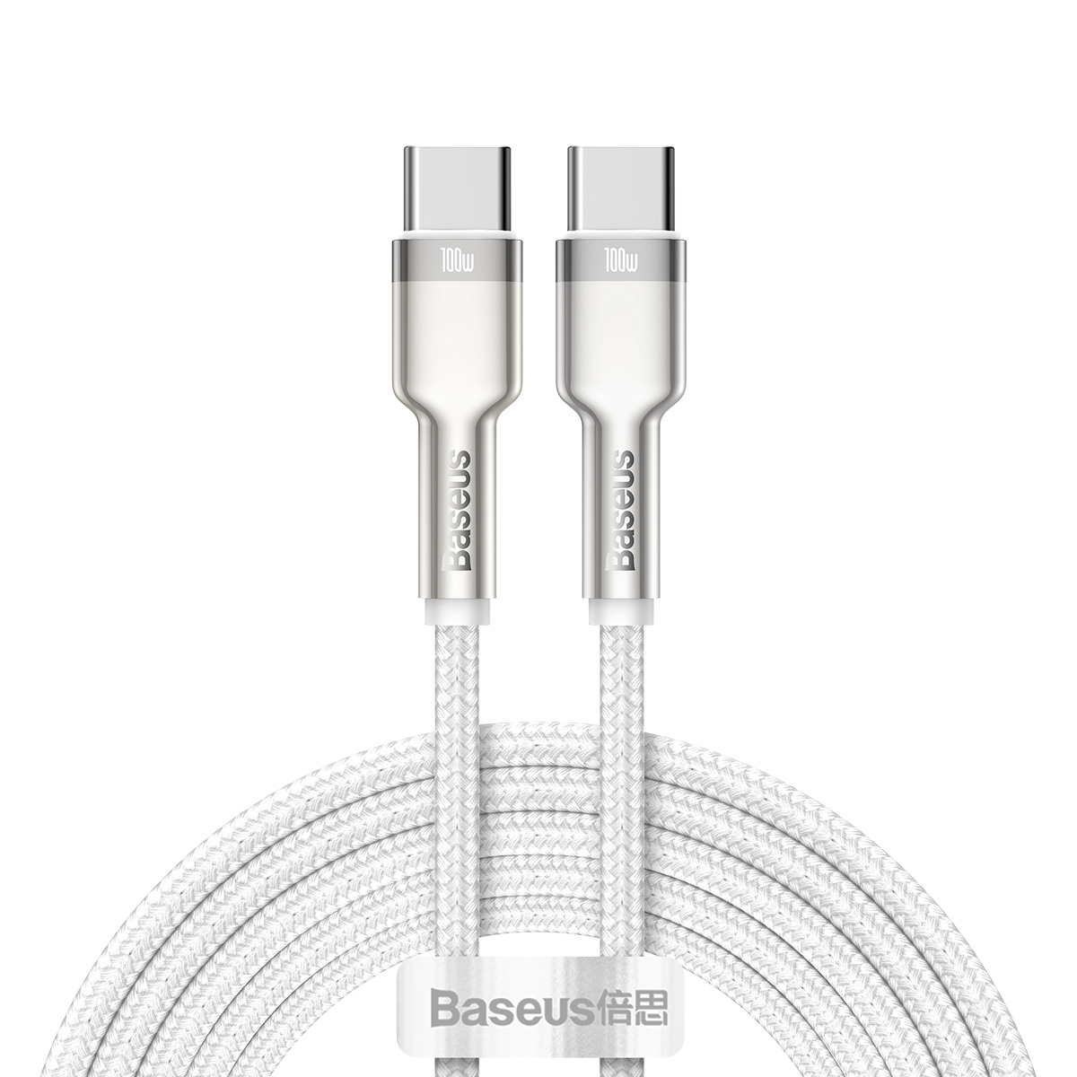 Baseus kabel Cafule Metal USB-C - USB-C 100W 2,0 m bia�y