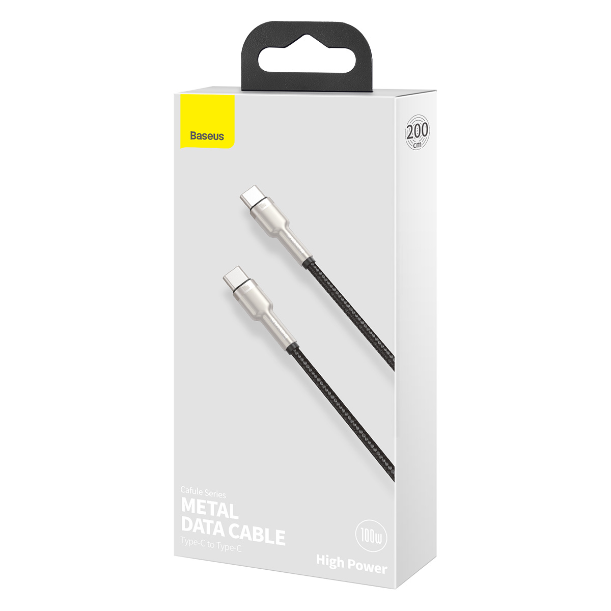 Baseus kabel Cafule Metal USB-C - USB-C 100W 2,0 m czarny / 10