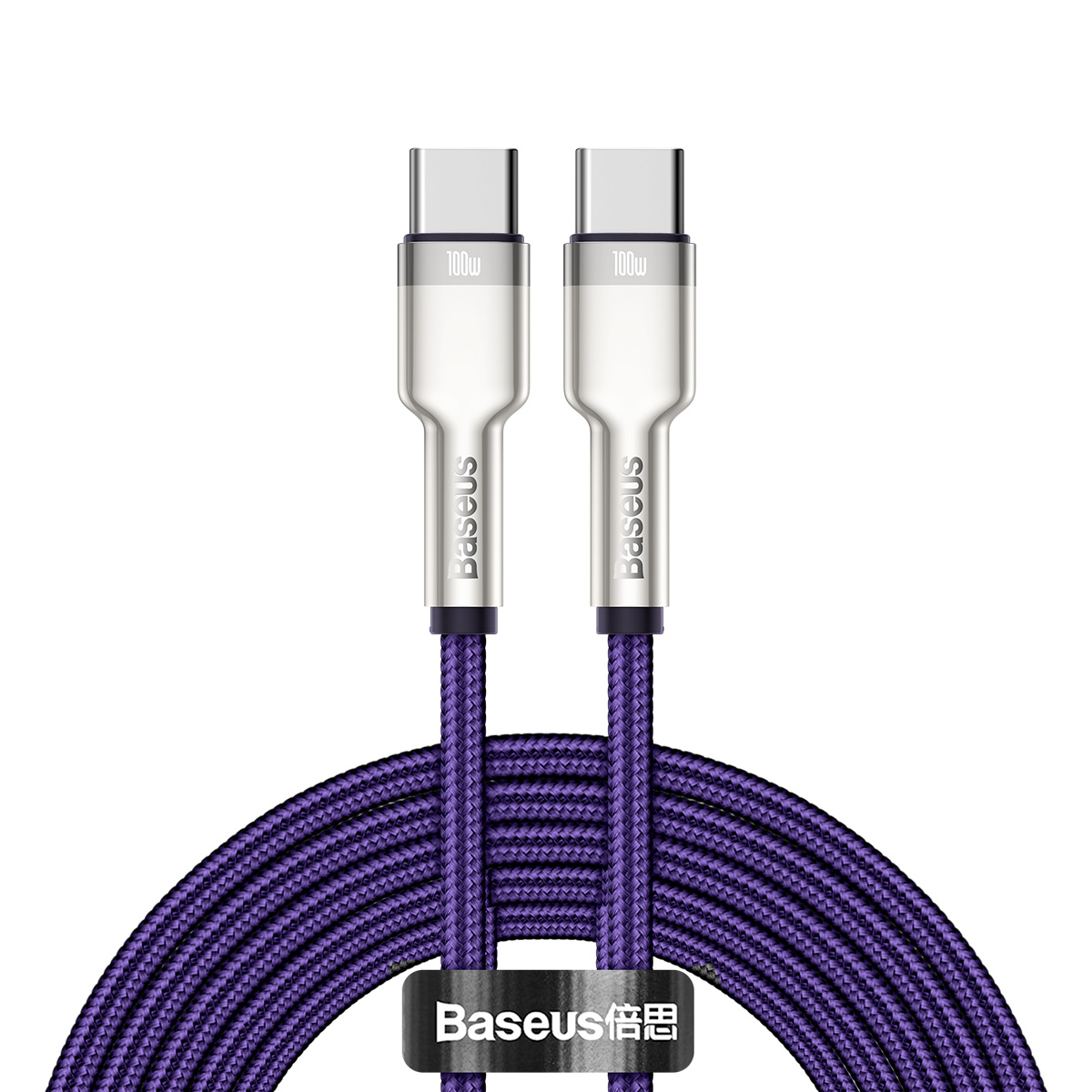 Baseus kabel Cafule Metal USB-C - USB-C 100W 2,0 m fioletowy