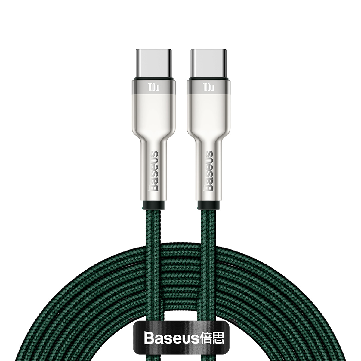 Baseus kabel Cafule Metal USB-C - USB-C 100W 2,0 m zielony