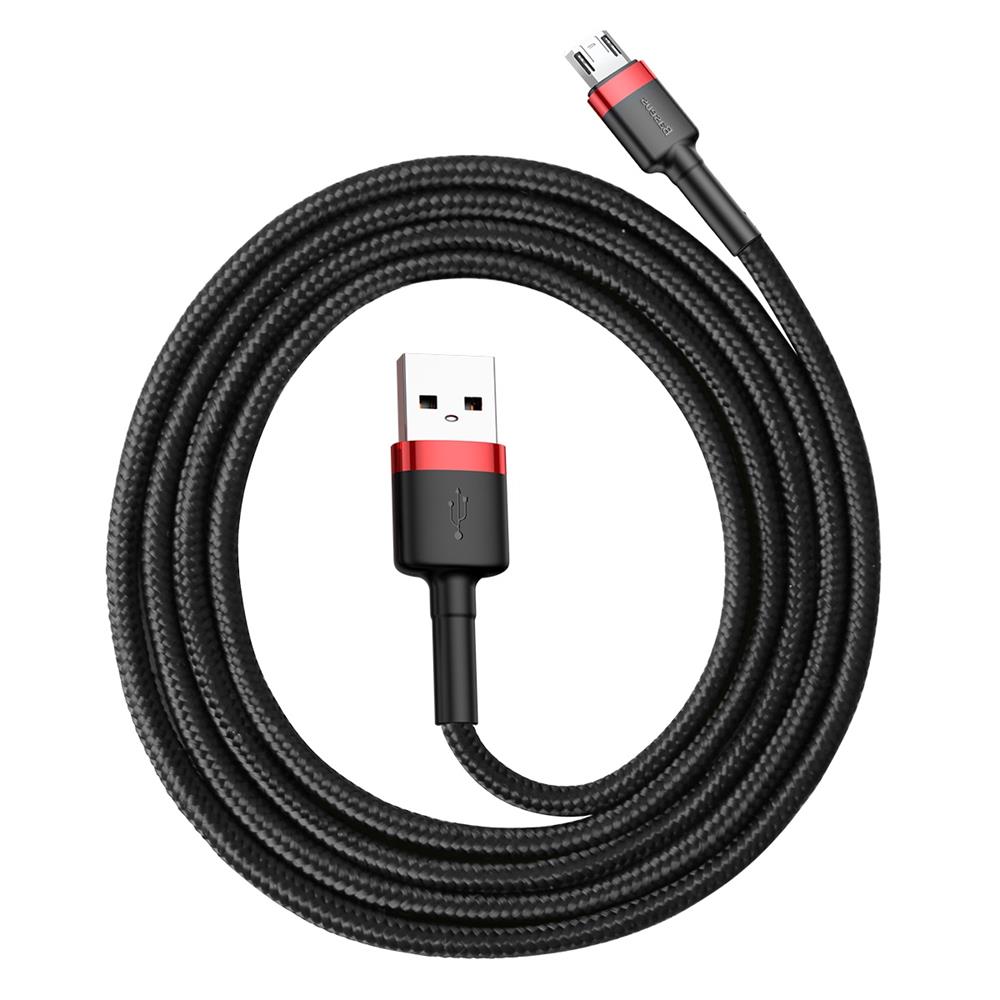 Baseus kabel Cafule (micro | 1 m) czerwono-czarny 2,4A / 5