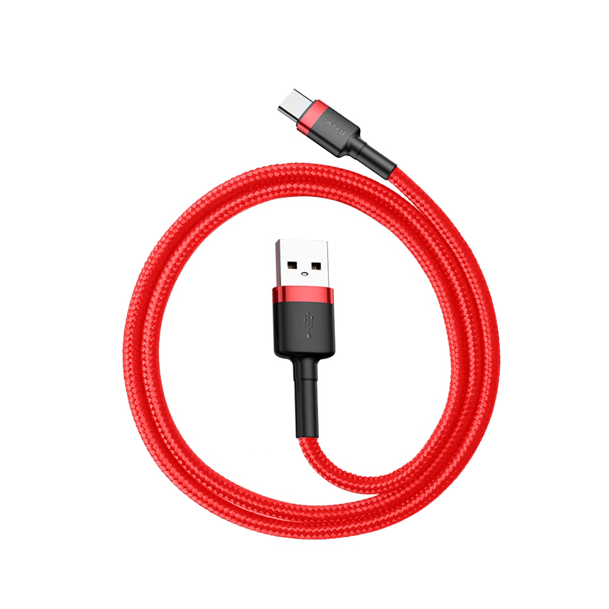 Baseus kabel Cafule (typ-C | 0,5 m) czerwony 3A / 7