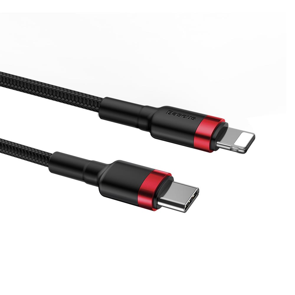 Baseus kabel Cafule (typ-C/8-pin | 1 m) PD czerwono-czarny 18W / 4
