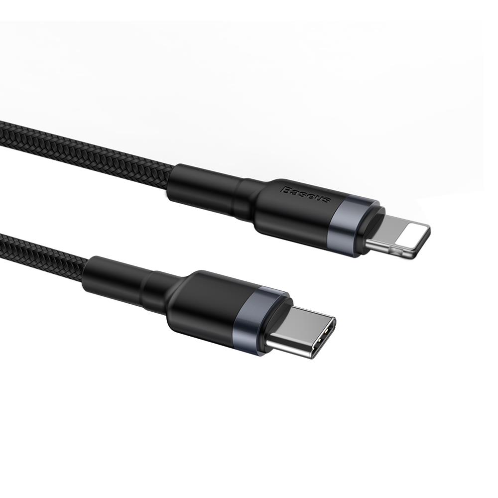 Baseus kabel Cafule (typ-C/8-pin | 1 m) PD szaro-czarny 18W / 4