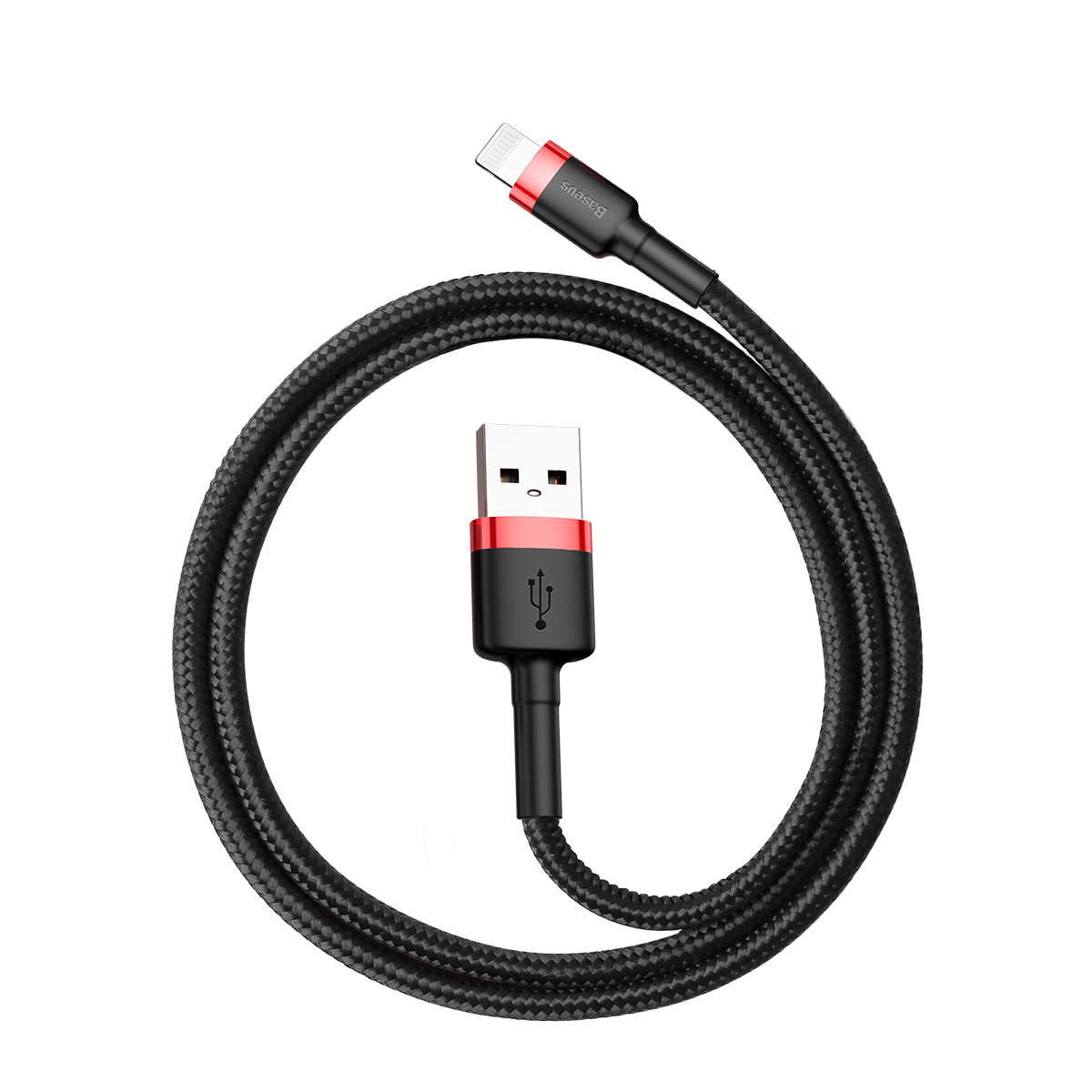 Baseus kabel Cafule USB - Lightning 0,5m 2,4A czerwono-czarny / 4