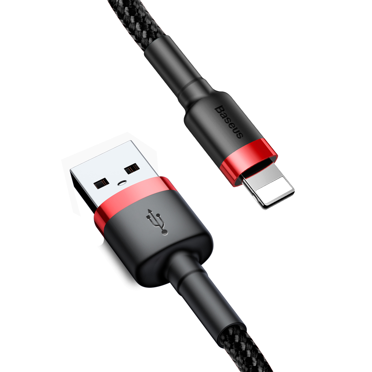Baseus kabel Cafule USB - Lightning 0,5m 2,4A czerwono-czarny / 5