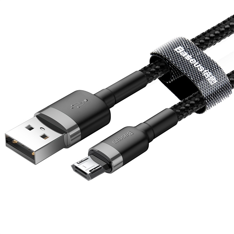 Baseus kabel Cafule USB - micro USB 1,0m 2,4A szaro-czarny / 2