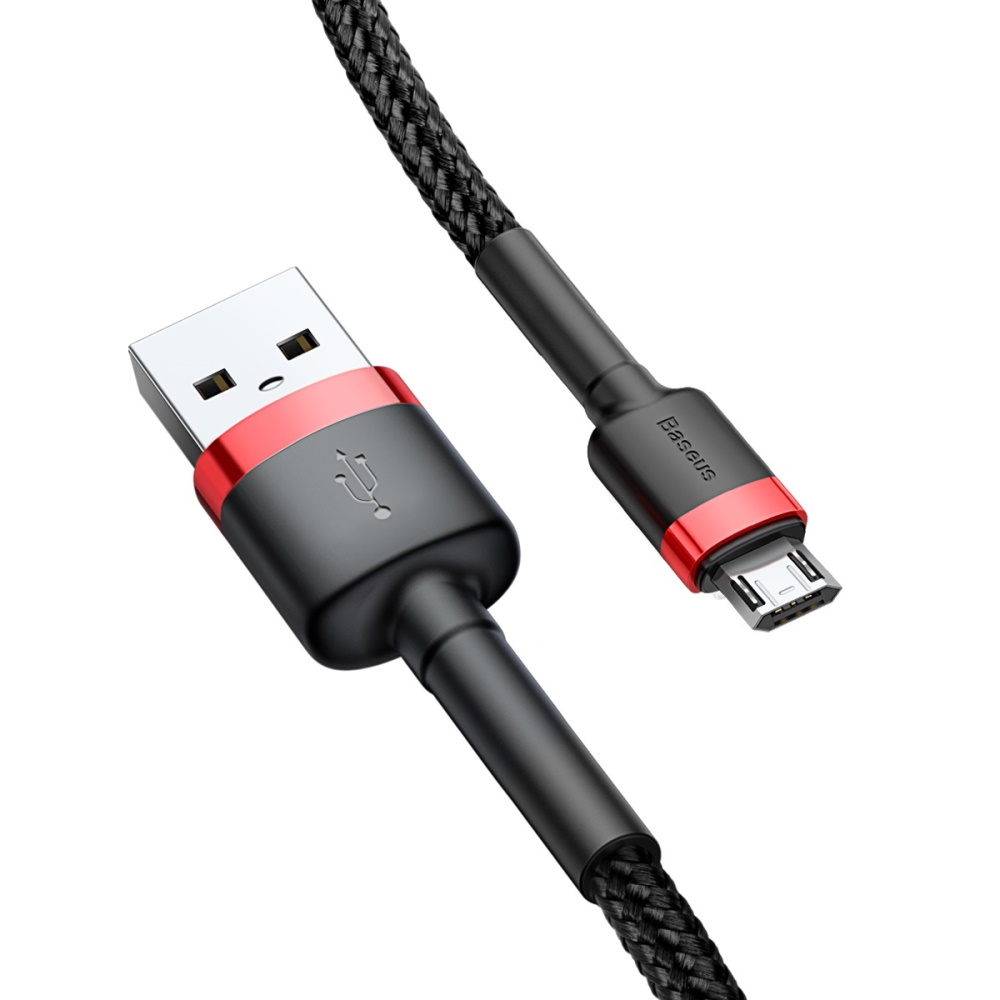 Baseus kabel Cafule USB - microUSB 2,0 m 1,5A czarno-czerwony / 2