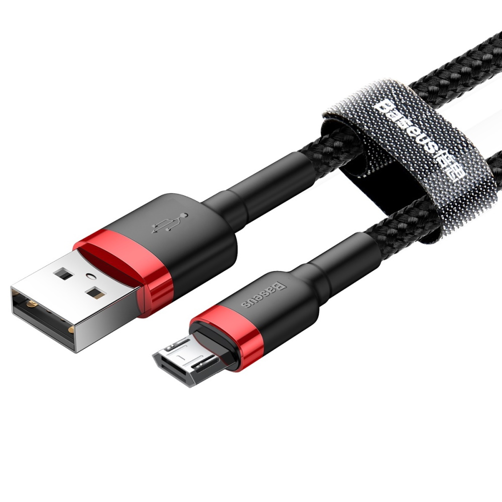 Baseus kabel Cafule USB - microUSB 2,0 m 1,5A czarno-czerwony / 3
