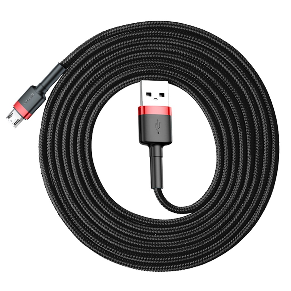 Baseus kabel Cafule USB - microUSB 2,0 m 1,5A czarno-czerwony / 5