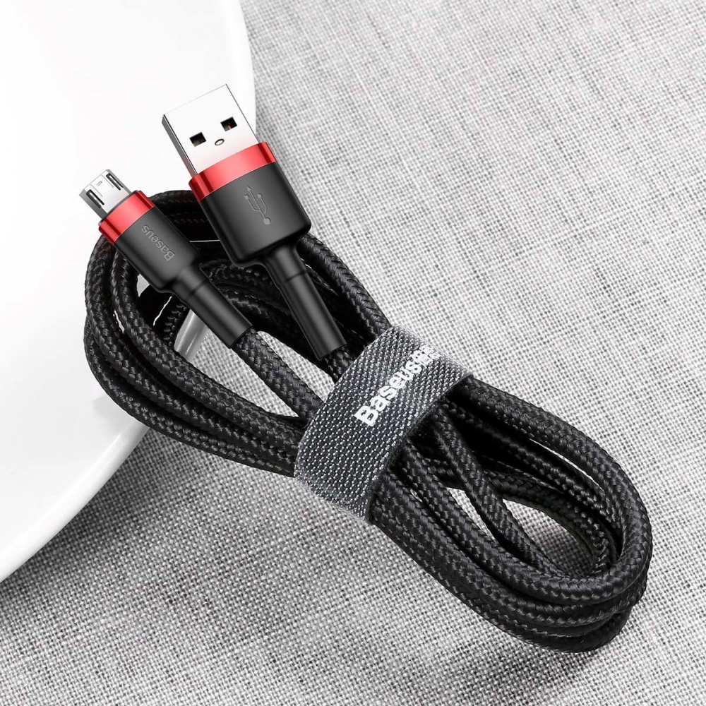 Baseus kabel Cafule USB - microUSB 2,0 m 1,5A czarno-czerwony / 8