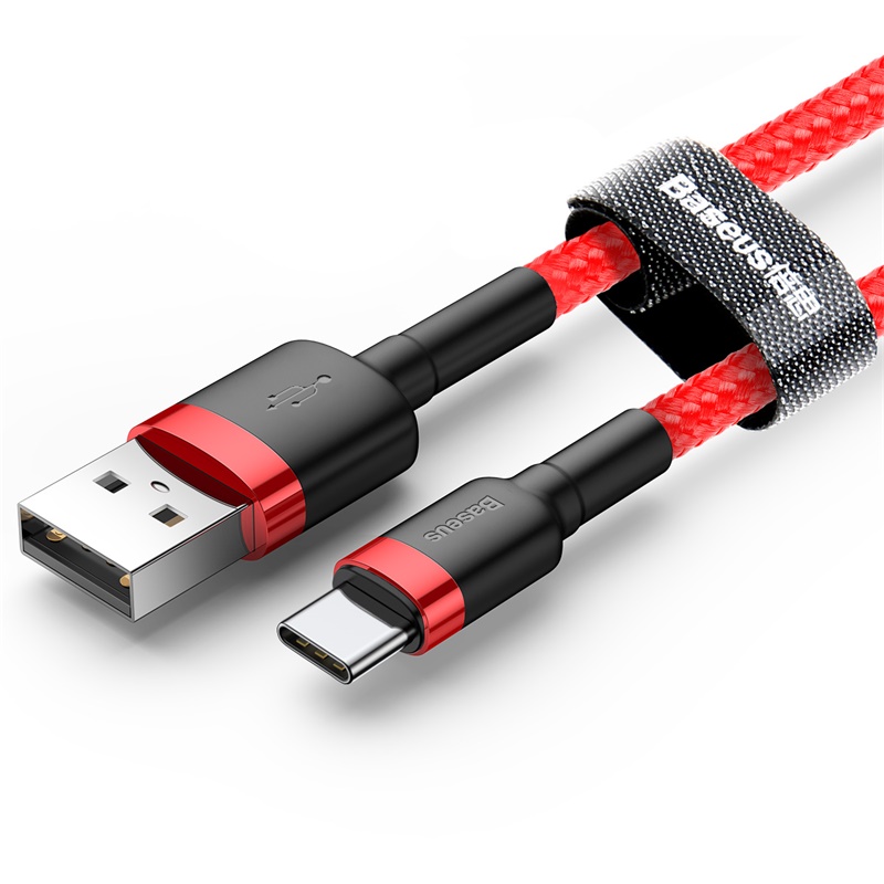 Baseus kabel Cafule USB - USB-C 3m 2A czerwony / 2