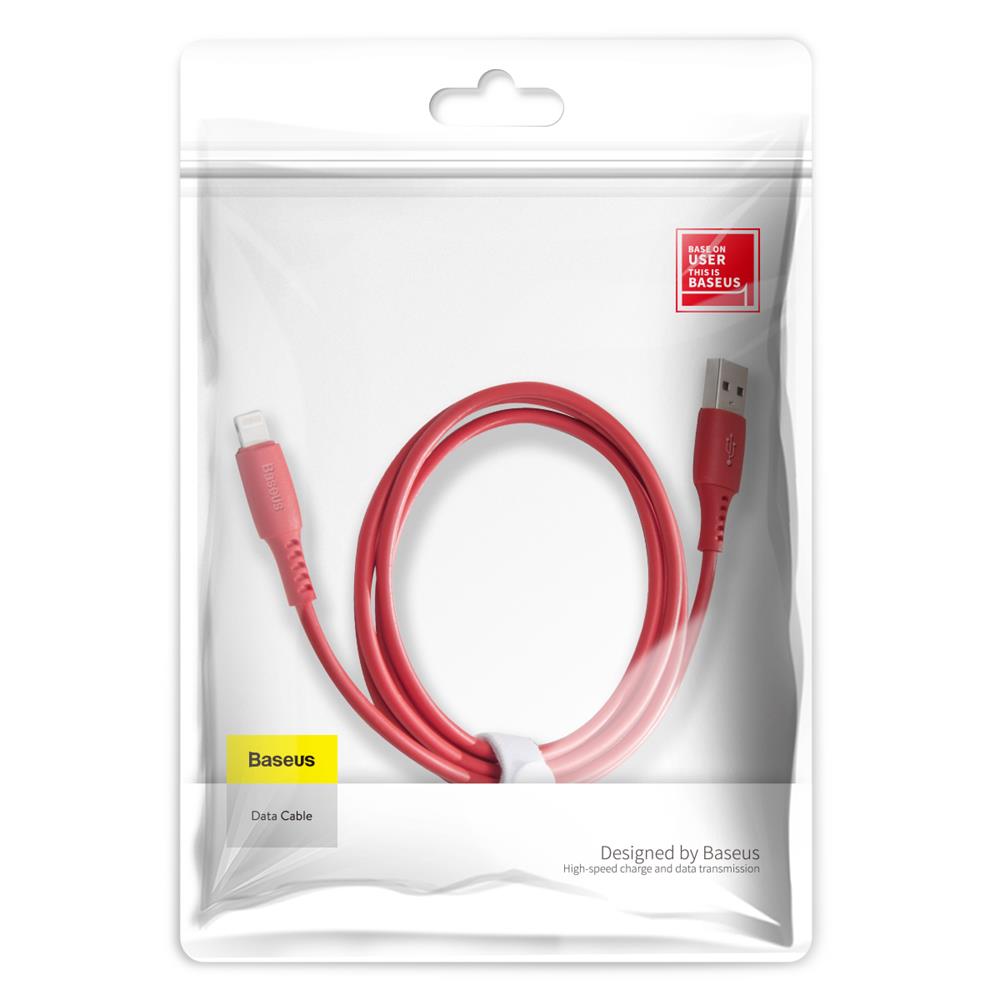 Baseus kabel Colourful (8-pin | 1,2 m) czerwony 2,4A / 5