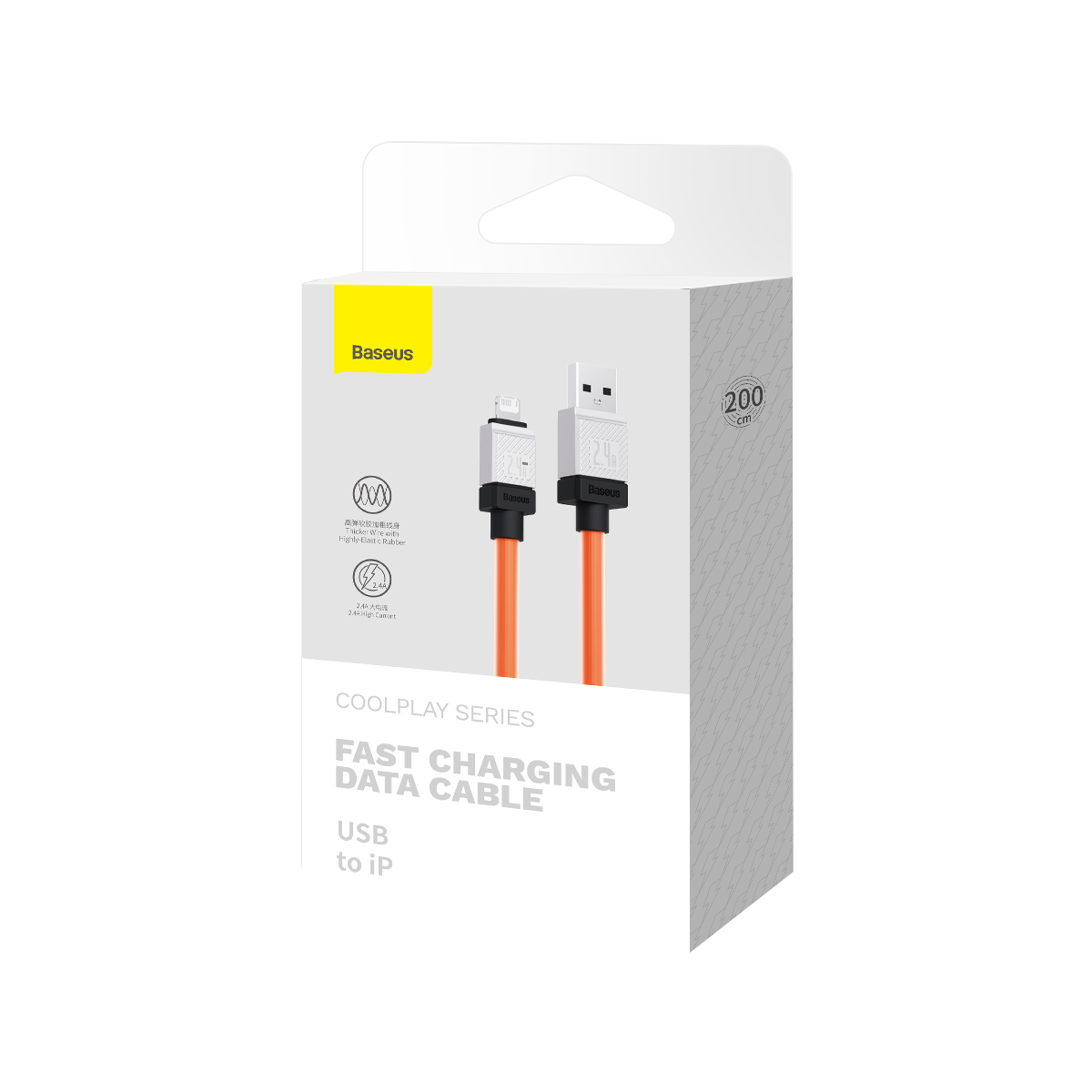 Baseus kabel CoolPlay USB - Lightning 2m 2,4A pomara�czowy / 8