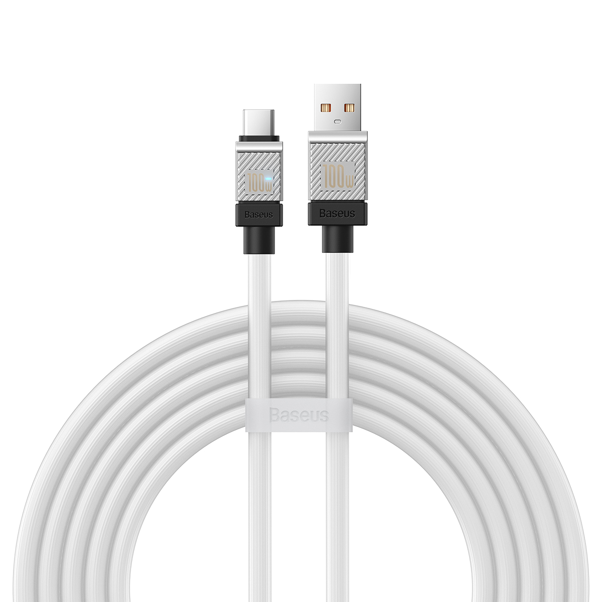 Baseus kabel CoolPlay USB - USB-C 2m 100W bia�y