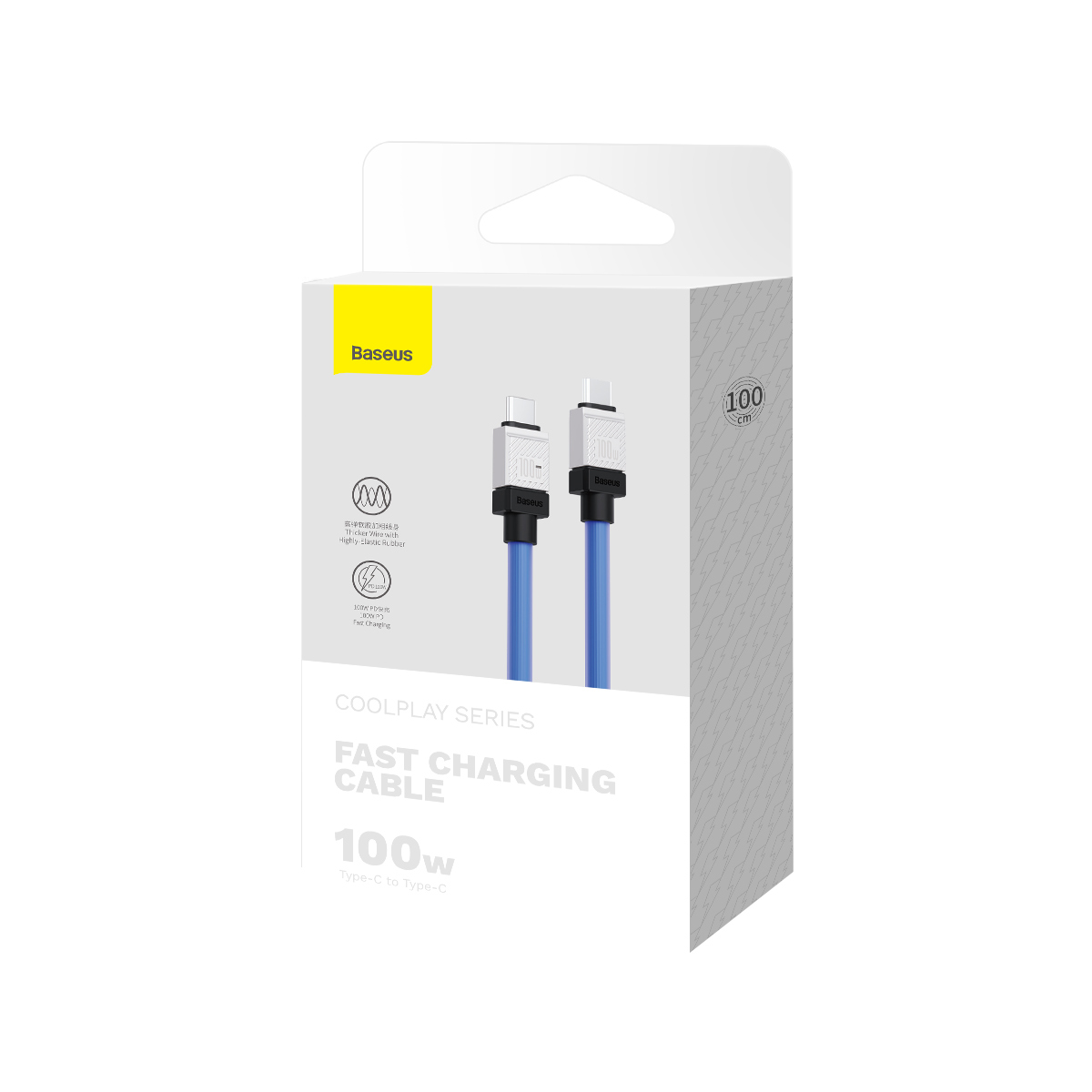 Baseus kabel CoolPlay USB-C - USB-C 1m 100W niebieski / 8