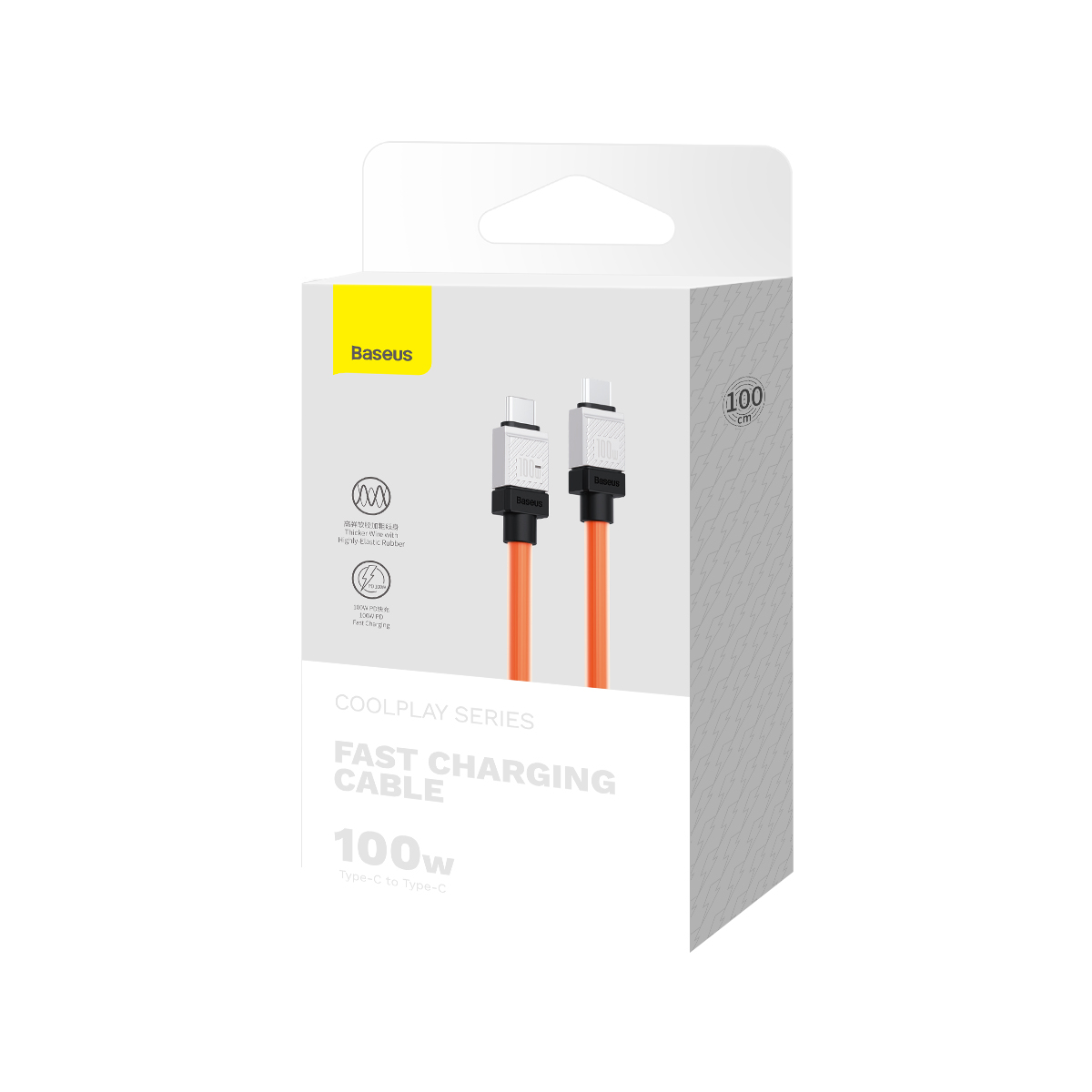 Baseus kabel CoolPlay USB-C - USB-C 1m 100W pomara�czowy / 8
