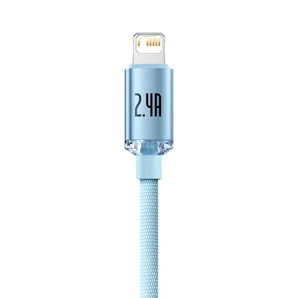 Baseus kabel Crystal Shine USB - Lightning 1,2 m 2,4A jasno-niebieski / 3
