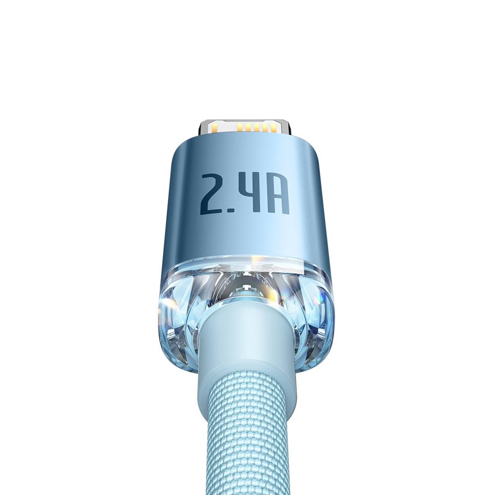 Baseus kabel Crystal Shine USB - Lightning 1,2 m 2,4A jasno-niebieski / 6