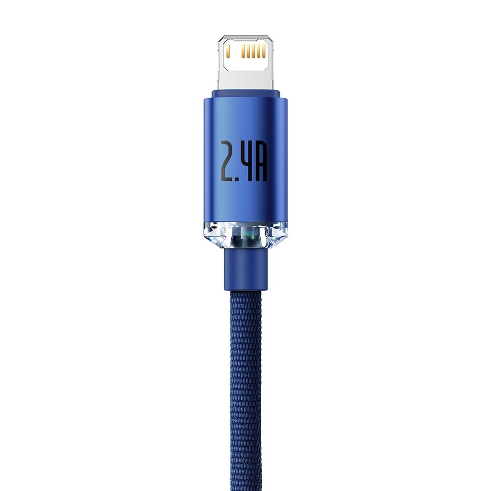 Baseus kabel Crystal Shine USB - Lightning 1,2 m 2,4A niebieski / 3