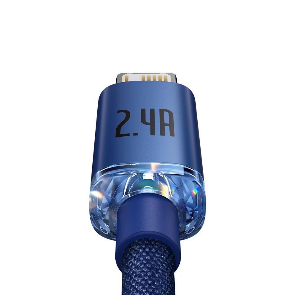Baseus kabel Crystal Shine USB - Lightning 1,2 m 2,4A niebieski / 6
