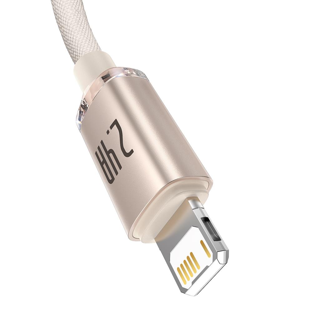Baseus kabel Crystal Shine USB - Lightning 1,2 m 2,4A rowy / 2
