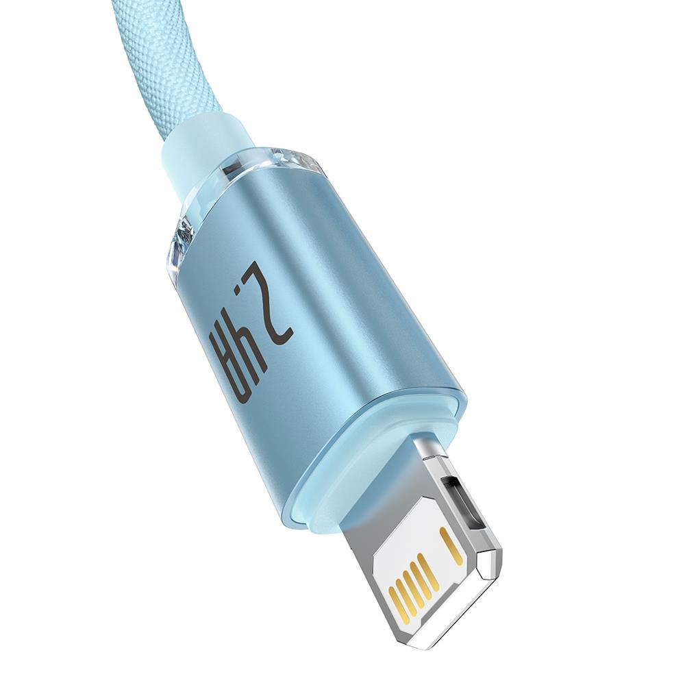 Baseus kabel Crystal Shine USB - Lightning 2,0 m 2,4A jasno-niebieski / 2