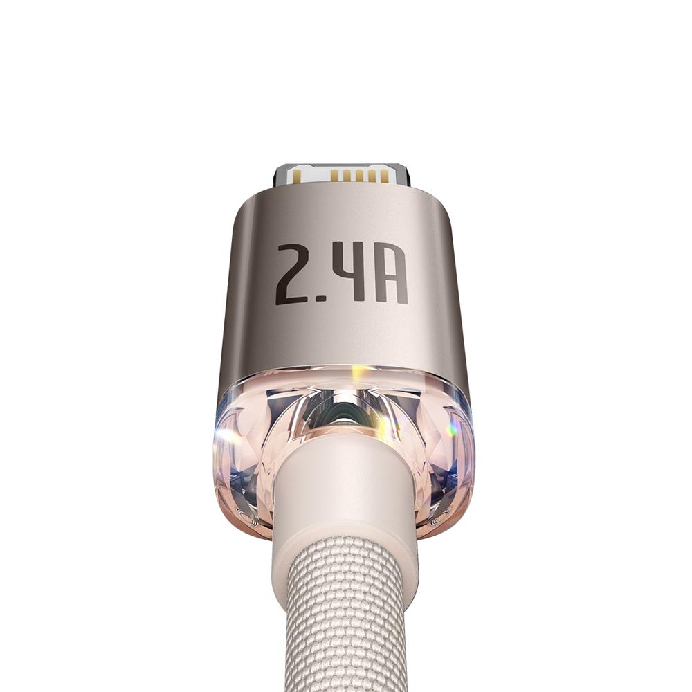 Baseus kabel Crystal Shine USB - Lightning 2,0 m 2,4A rowy / 6