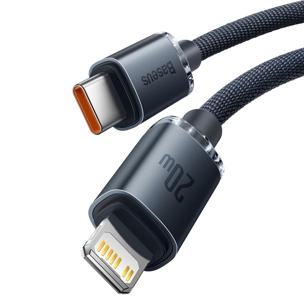 Baseus kabel Crystal Shine USB-C - Lightning 1,2 m 20W czarny / 2