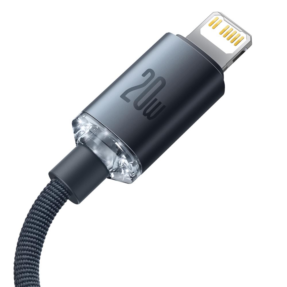 Baseus kabel Crystal Shine USB-C - Lightning 1,2 m 20W czarny / 4