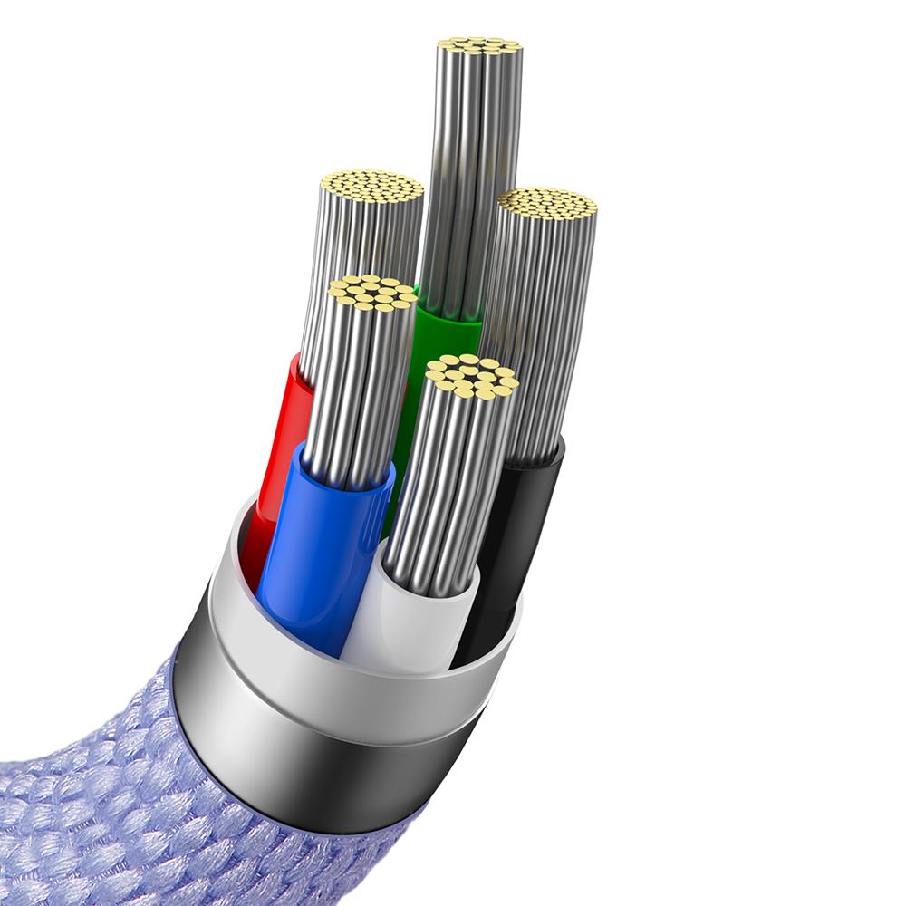 Baseus kabel Crystal Shine USB-C - Lightning 1,2 m 20W fioletowy / 5