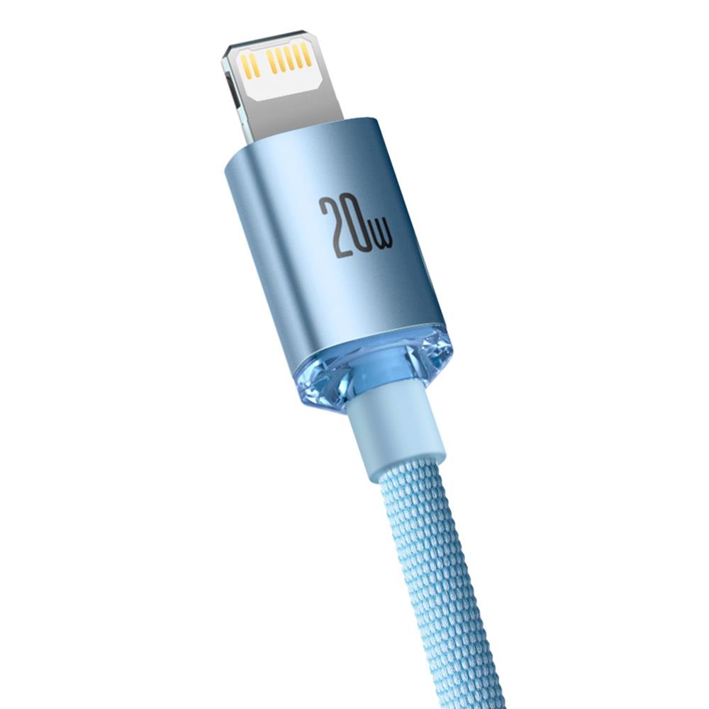 Baseus kabel Crystal Shine USB-C - Lightning 1,2 m 20W jasno-niebieski / 3
