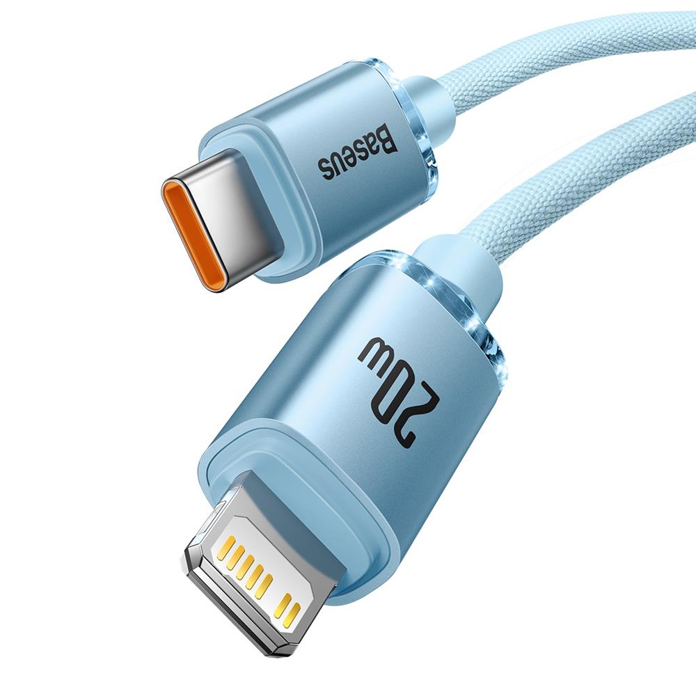 Baseus kabel Crystal Shine USB-C - Lightning 2,0 m 20W jasno-niebieski / 2