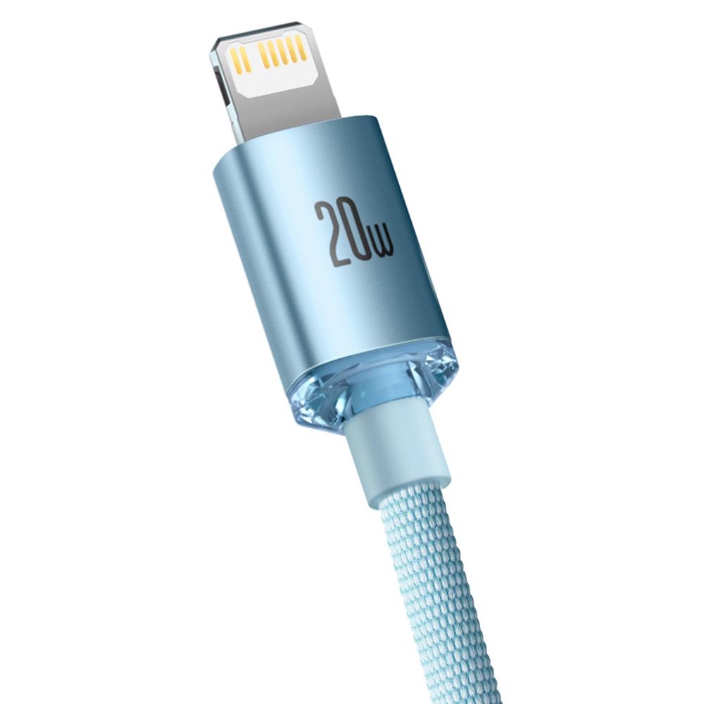 Baseus kabel Crystal Shine USB-C - Lightning 2,0 m 20W jasno-niebieski / 3