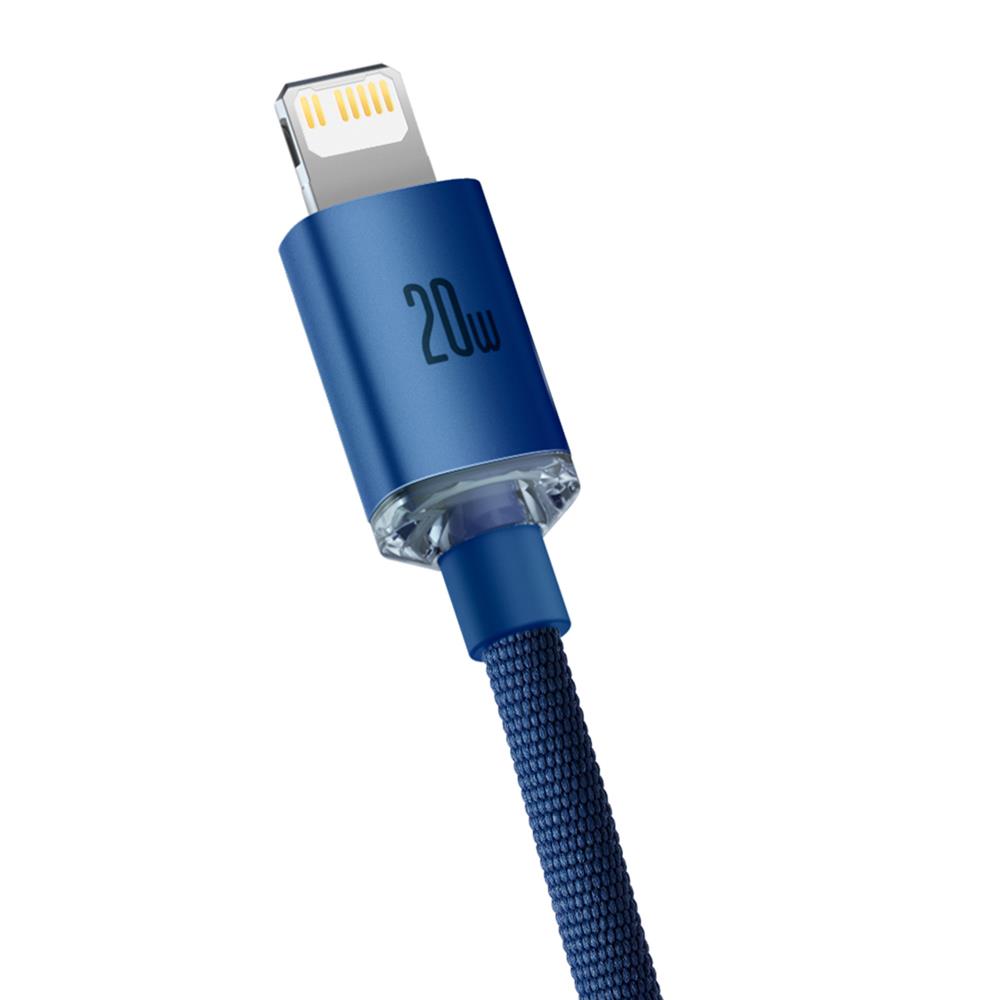 Baseus kabel Crystal Shine USB-C - Lightning 2,0 m 20W niebieski / 3