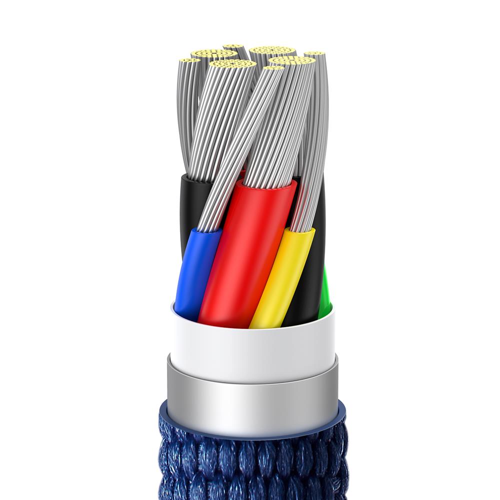 Baseus kabel Crystal Shine USB-C - USB-C 1,2 m 100W niebieski / 3
