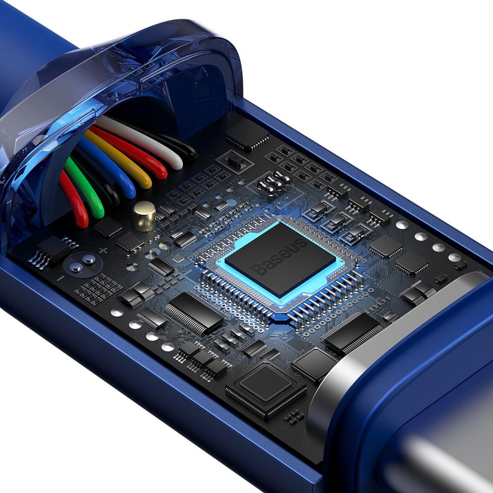 Baseus kabel Crystal Shine USB-C - USB-C 1,2 m 100W niebieski / 4