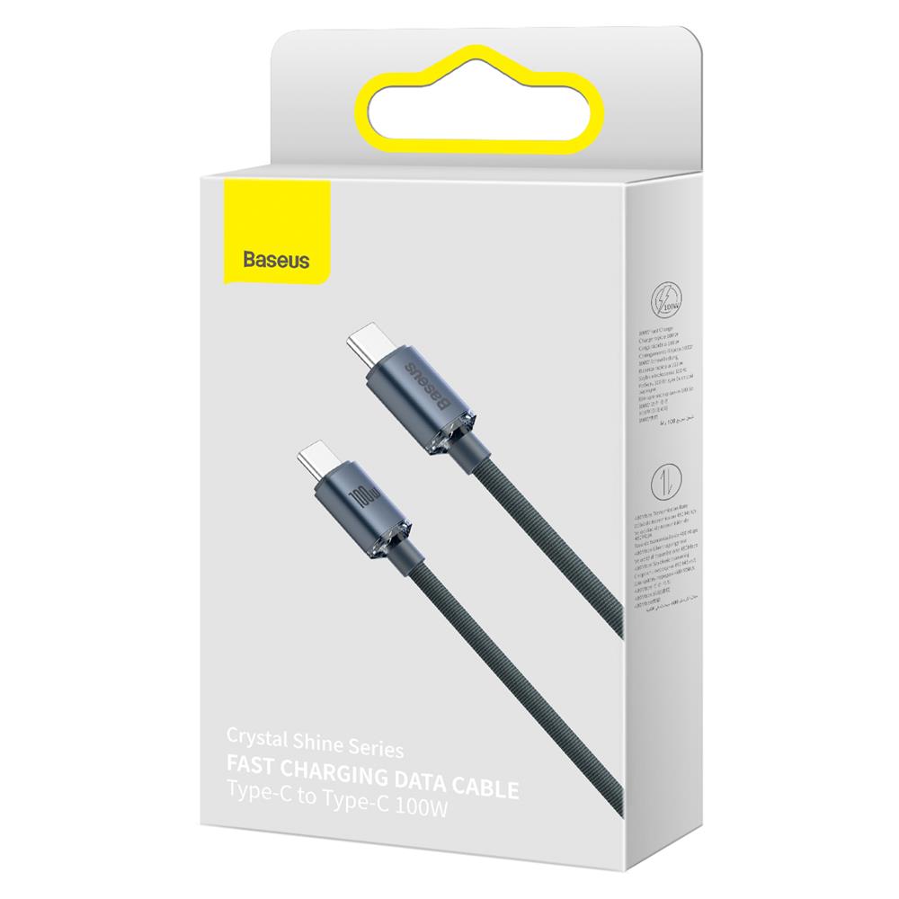 Baseus kabel Crystal Shine USB-C - USB-C 2,0 m 100W czarny / 6