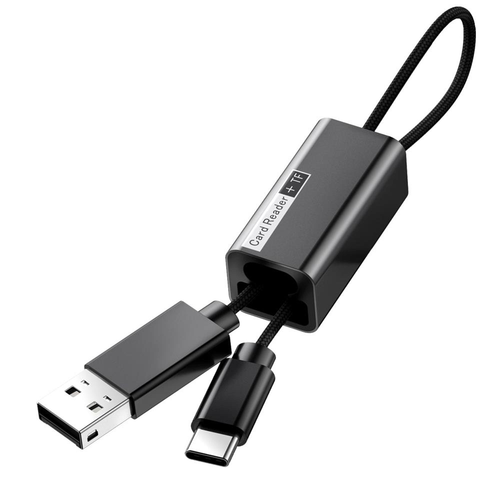 Baseus kabel czytnik kart USB-A do USB typ-C czarny