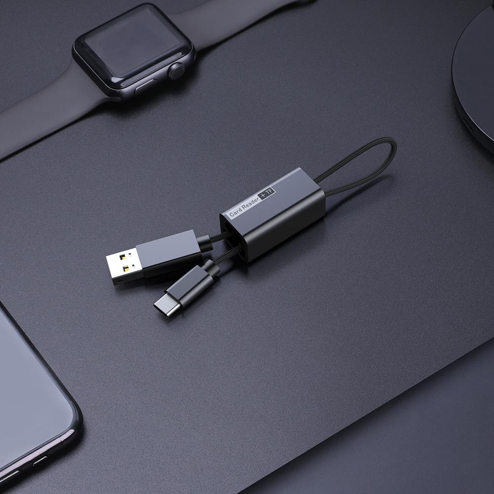 Baseus kabel czytnik kart USB-A do USB typ-C czarny / 8