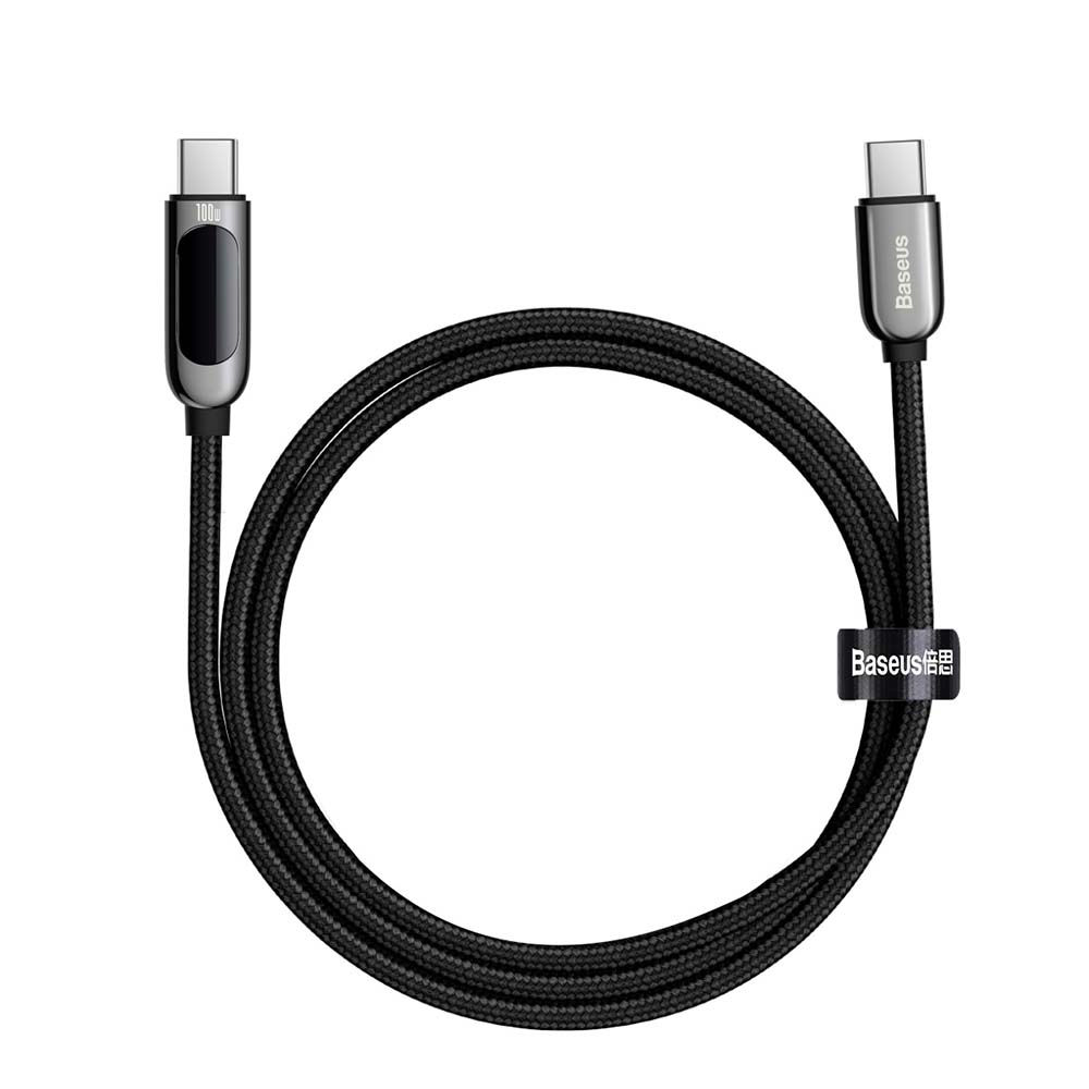 Baseus kabel Display PD USB-C - USB-C 1,0 m czarny 100W / 3