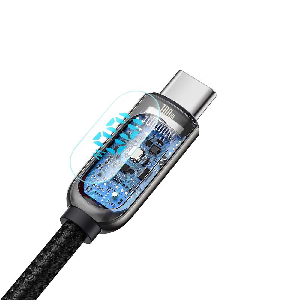 Baseus kabel Display PD USB-C - USB-C 1,0 m czarny 100W / 6