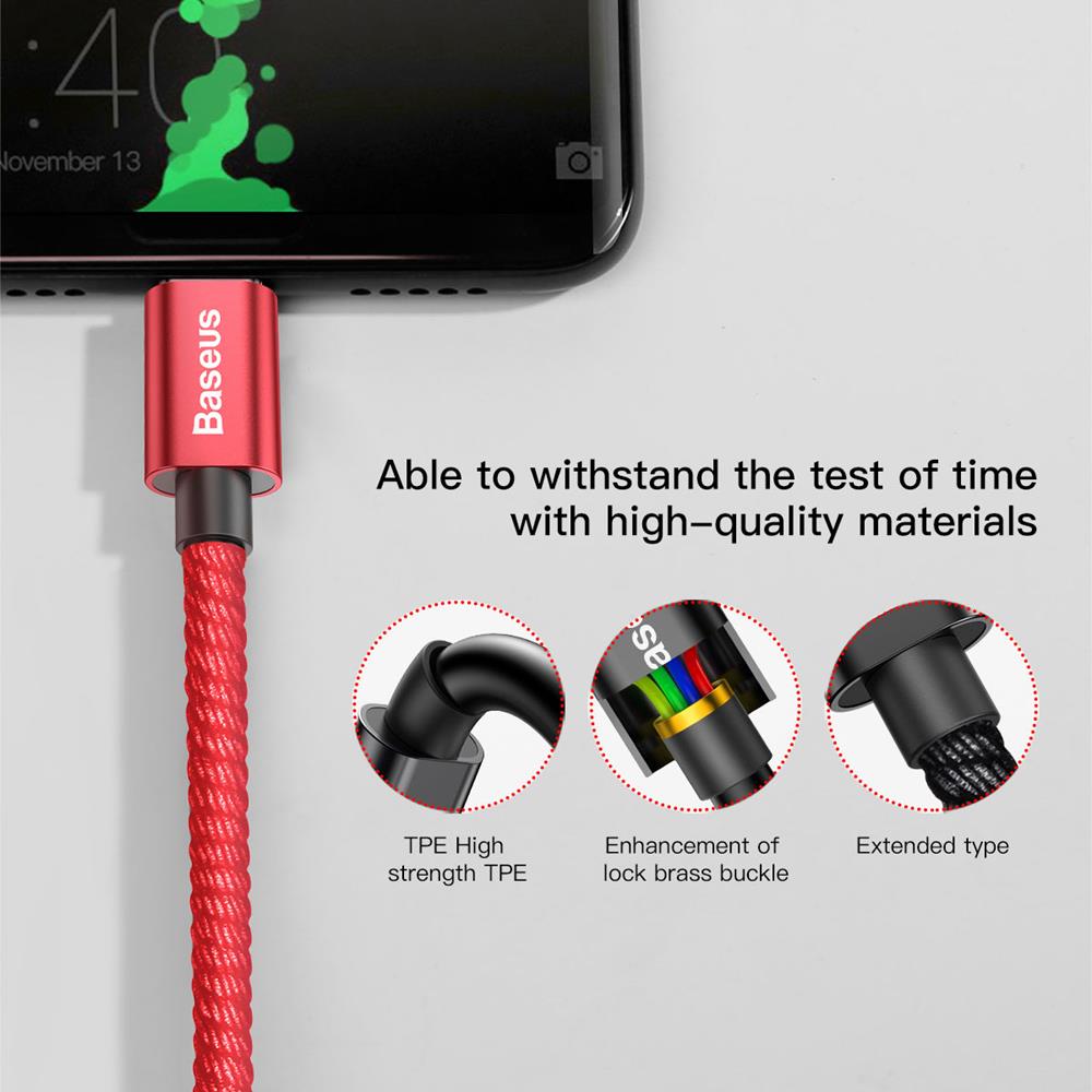 Baseus kabel Double Fast USB na typ-C 5A czarny / 3