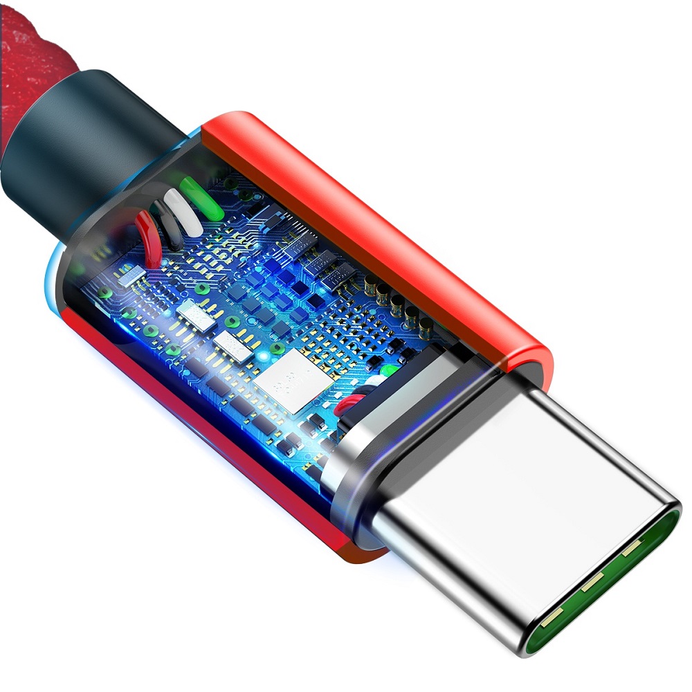 Baseus kabel Double Fast USB na typ-C 5A czerwony / 6
