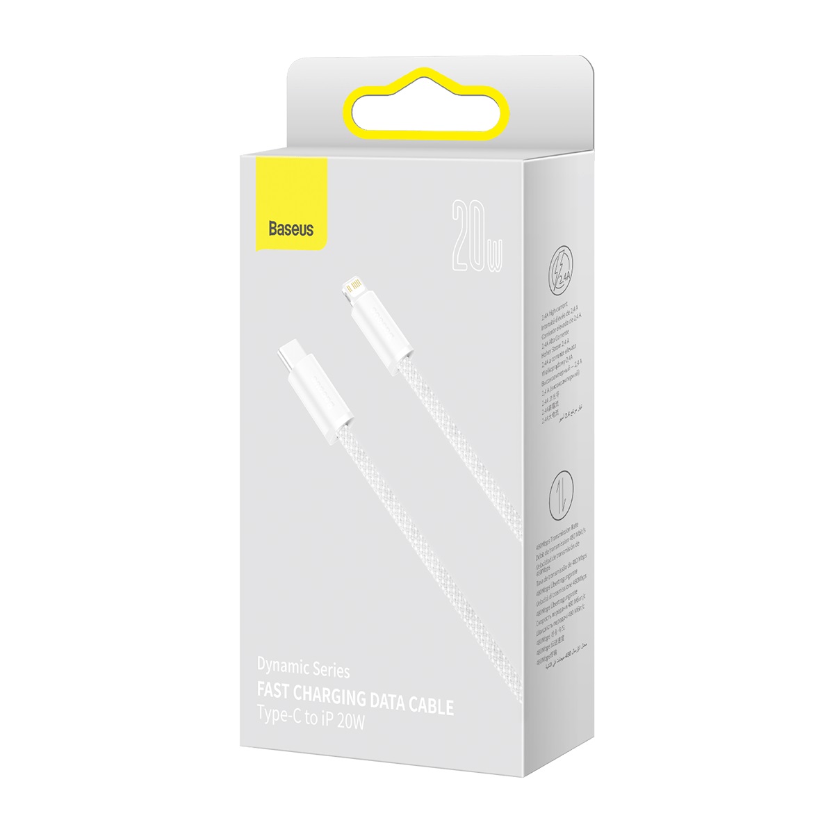 Baseus kabel Dynamic PD USB-C - Lightning 1,0m bia�y 20W / 7