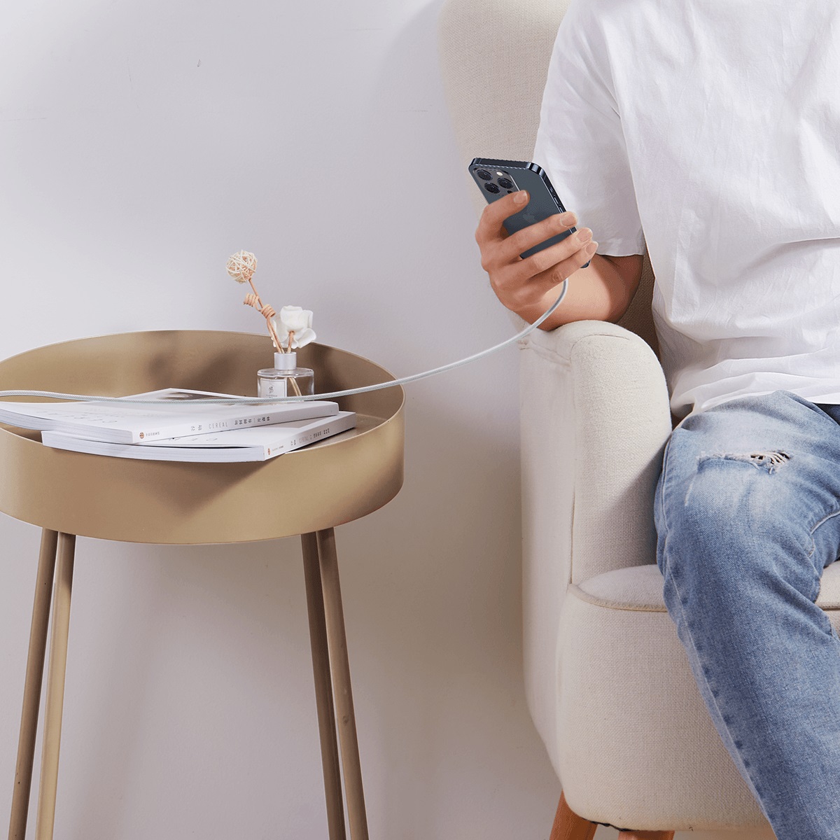 Baseus kabel Dynamic PD USB-C - Lightning 1,0m bia�y 20W / 9