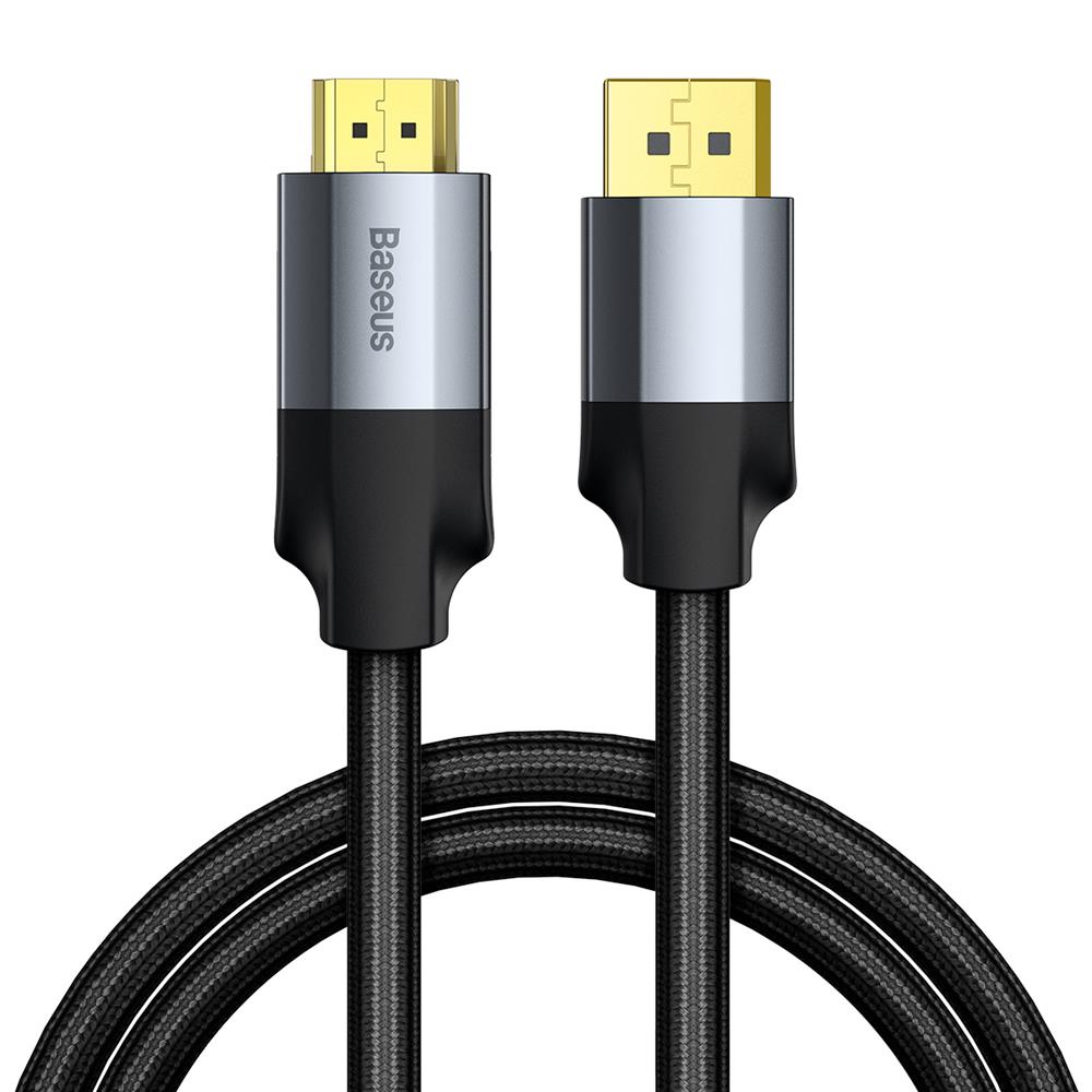 Baseus Kabel Enjoyment DisplayPort do HDMI 4K ciemno-szary 1m