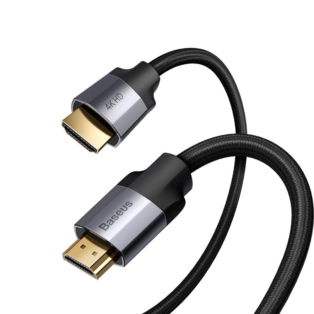 Baseus Kabel Enjoyment HDMI 4K do HDMI 4K ciemno-szary 0,5m / 3